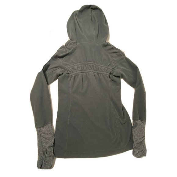 Lululemon Apres Run Pullover Hoodie Black Swan Women's Size 2 Thumbholes Fleece - Picture 11 of 11